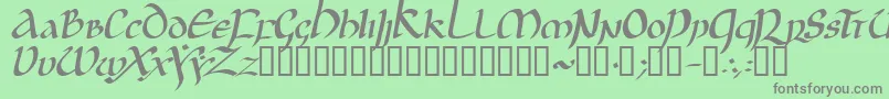 Jgjui Font – Gray Fonts on Green Background