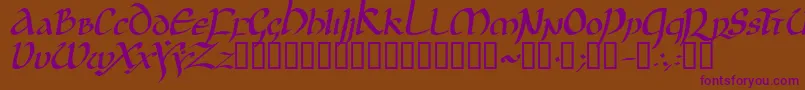 Jgjui Font – Purple Fonts on Brown Background