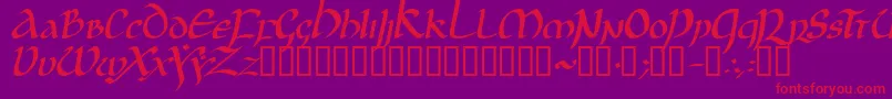 Jgjui Font – Red Fonts on Purple Background