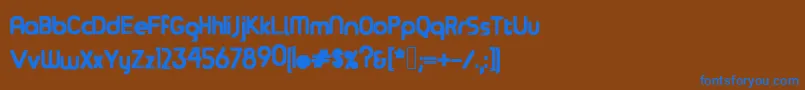 OverSea Font – Blue Fonts on Brown Background