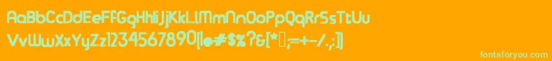 OverSea Font – Green Fonts on Orange Background