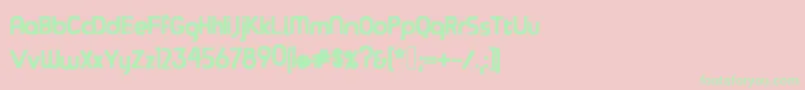 OverSea Font – Green Fonts on Pink Background