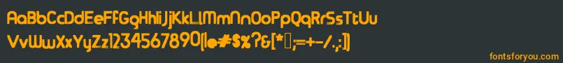 フォントOverSea – 黒い背景にオレンジの文字