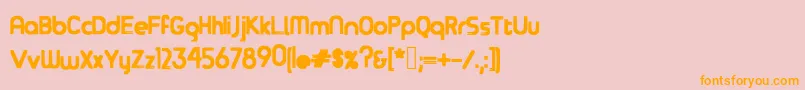 OverSea Font – Orange Fonts on Pink Background