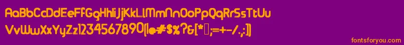 OverSea Font – Orange Fonts on Purple Background