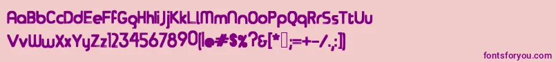 OverSea-fontti – violetit fontit vaaleanpunaisella taustalla