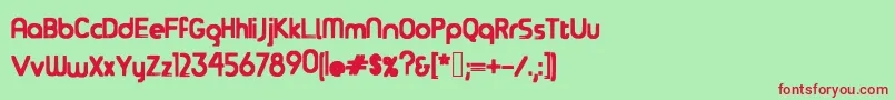 OverSea Font – Red Fonts on Green Background