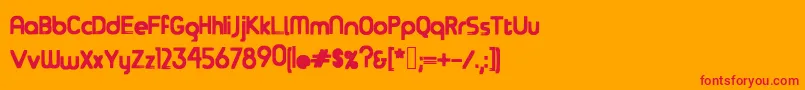 OverSea Font – Red Fonts on Orange Background