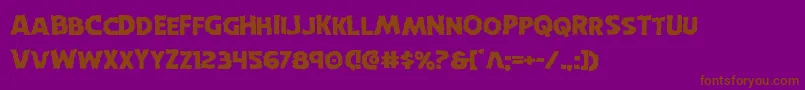 Horroweenexpand-fontti – ruskeat fontit violetilla taustalla