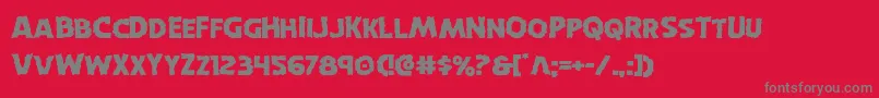 Horroweenexpand Font – Gray Fonts on Red Background