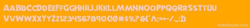 Horroweenexpand Font – Pink Fonts on Orange Background