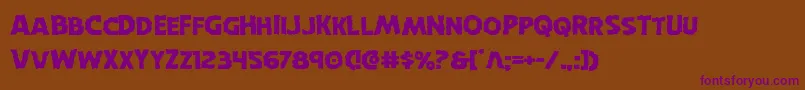 Horroweenexpand Font – Purple Fonts on Brown Background