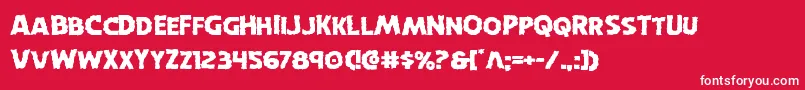 フォントHorroweenexpand – 赤い背景に白い文字
