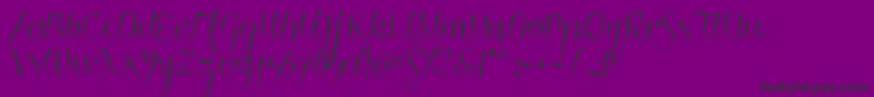 フォントRoskrift – 紫の背景に黒い文字