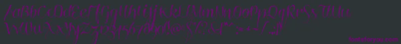 Шрифт Roskrift – фиолетовые шрифты на чёрном фоне