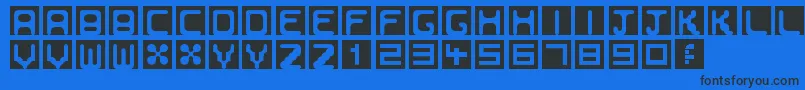 Bubbleborder Font – Black Fonts on Blue Background
