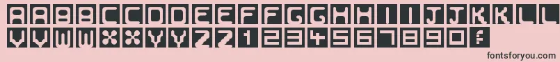 Bubbleborder Font – Black Fonts on Pink Background