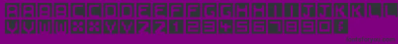 Bubbleborder Font – Black Fonts on Purple Background