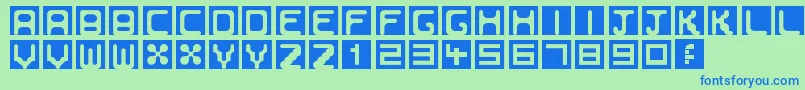 Bubbleborder Font – Blue Fonts on Green Background