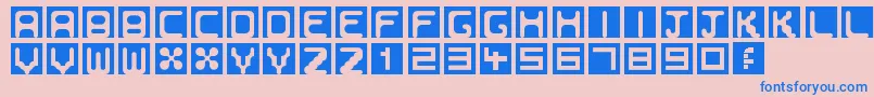 Bubbleborder Font – Blue Fonts on Pink Background