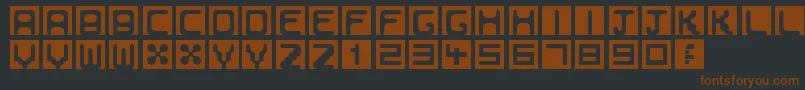 Bubbleborder Font – Brown Fonts on Black Background