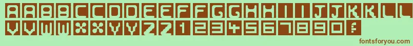 Bubbleborder Font – Brown Fonts on Green Background