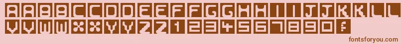 Bubbleborder Font – Brown Fonts on Pink Background