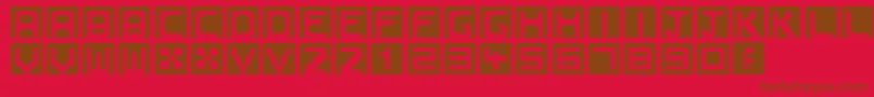 Bubbleborder Font – Brown Fonts on Red Background