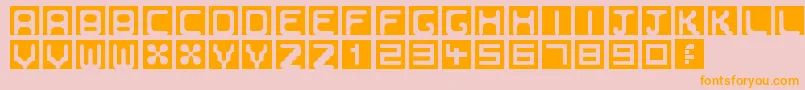 Bubbleborder Font – Orange Fonts on Pink Background