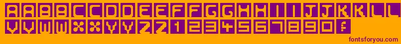 Bubbleborder Font – Purple Fonts on Orange Background