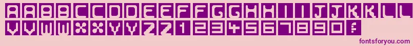 Bubbleborder Font – Purple Fonts on Pink Background