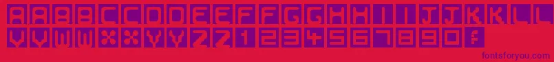 Bubbleborder Font – Purple Fonts on Red Background