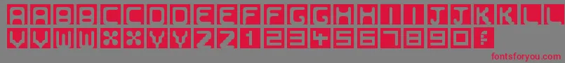 フォントBubbleborder – 赤い文字の灰色の背景