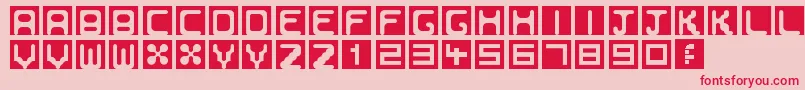 Bubbleborder Font – Red Fonts on Pink Background