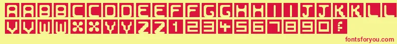 Bubbleborder Font – Red Fonts on Yellow Background