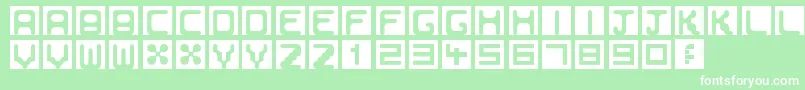 Bubbleborder Font – White Fonts on Green Background