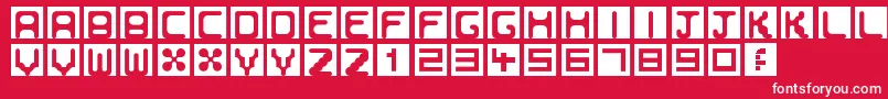 Bubbleborder Font – White Fonts on Red Background