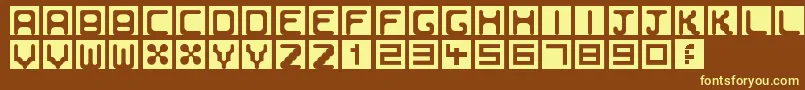 Bubbleborder Font – Yellow Fonts on Brown Background