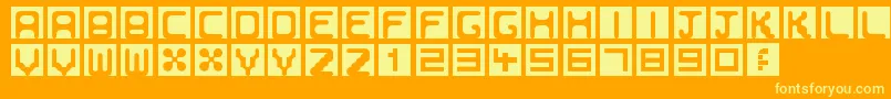Bubbleborder Font – Yellow Fonts on Orange Background