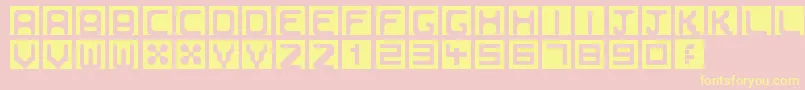 Bubbleborder Font – Yellow Fonts on Pink Background