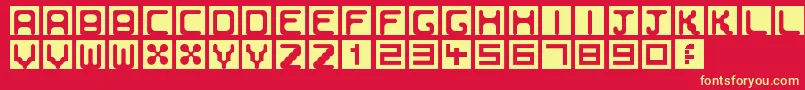 フォントBubbleborder – 黄色の文字、赤い背景
