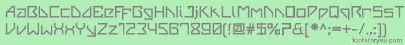 フォントVanbergerHeavy – 緑の背景に灰色の文字