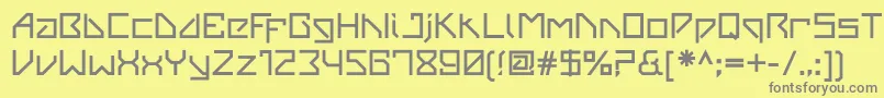 フォントVanbergerHeavy – 黄色の背景に灰色の文字