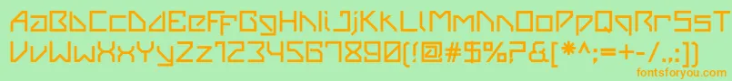 VanbergerHeavy Font – Orange Fonts on Green Background