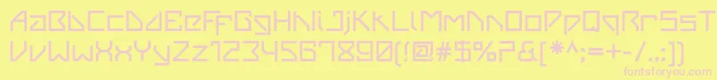 VanbergerHeavy Font – Pink Fonts on Yellow Background