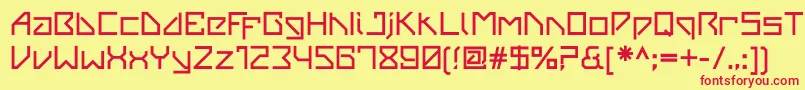 VanbergerHeavy Font – Red Fonts on Yellow Background