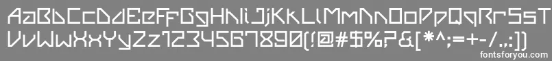 フォントVanbergerHeavy – 灰色の背景に白い文字