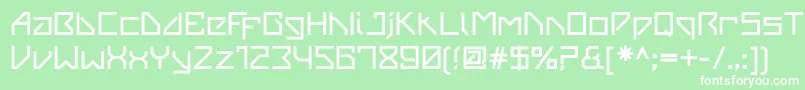 VanbergerHeavy Font – White Fonts on Green Background