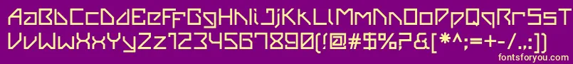 VanbergerHeavy Font – Yellow Fonts on Purple Background