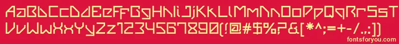 VanbergerHeavy Font – Yellow Fonts on Red Background